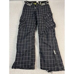 Bogner FIRE+ICE Snow Pants Womens 8 BlackCheck Straight Leg Belted Ski Snowboard